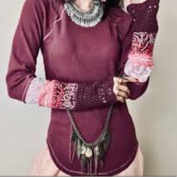 NWT Free People In The Mix Cuff Thermal Top XS NEW - Picture 3 of 10